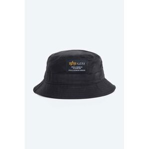 Bavlněný klobouk Alpha Industries VLC Cap černá barva, 116912.03-black