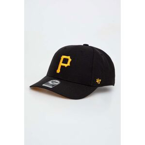 Čepice s vlněnou směsí 47brand MLB Pittsburgh Pirates černá barva, s aplikací