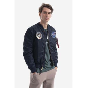 Bomber bunda Alpha Industries MA-1 VF NASA LP 166107LP 07 tmavomodrá barva, přechodná