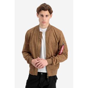 Bomber bunda Alpha Industries MA-1 VF Vegan Suede 106107 13 hnědá barva, přechodná