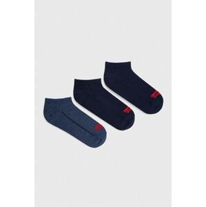 Ponožky Levi's 3-pack tmavomodrá barva