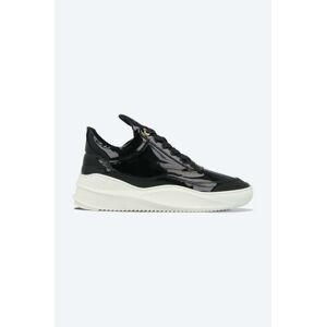 Kožené sneakers boty Filling Pieces Low Top Sky Shine černá barva, 25528301861