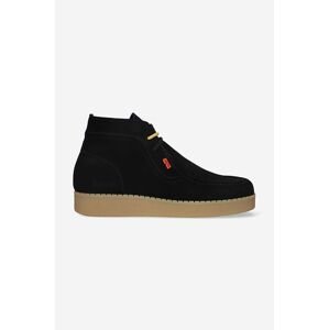 Semišové kotníkové boty Levi's Footwear&Accessories D7352.0003 RVN 75 černá barva, D7352.0003-black