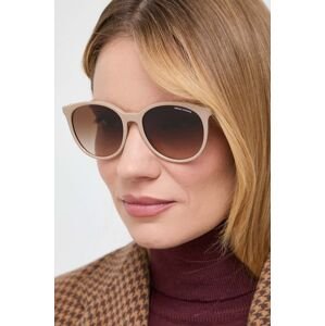 Sluneční brýle Armani Exchange dámské, béžová barva