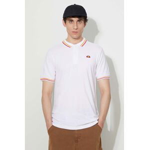 Bavlněné polo tričko Ellesse bílá barva, SHR18077-WHITE