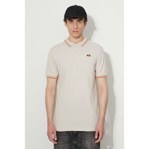 Bavlněné polo tričko Ellesse béžová barva, SHR18077-WHITE