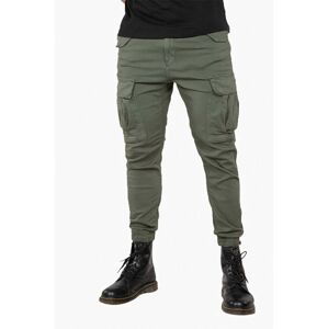 Bavlněné kalhoty Alpha Industries Airman Pant zelená barva, 188201.142