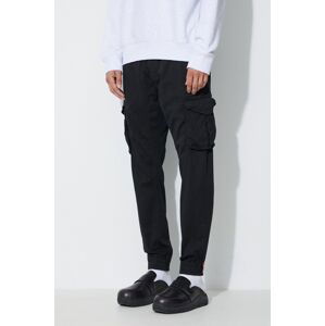 Kalhoty Alpha Industries Cotton Twill Jogger pánské, černá barva, 116202.03