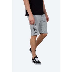 Kraťasy Alpha Industries Basic pánské, šedá barva, 116364.17-grey