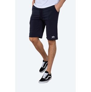 Kraťasy Alpha Industries Basic pánské, tmavomodrá barva, 116363.07-navy