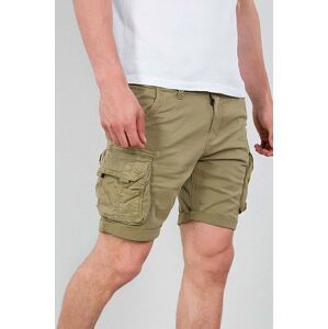 Bavlněné šortky Alpha Industries Crew Short zelená barva, 176203.82-green