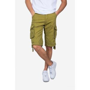 Bavlněné šortky Alpha Industries Jet Short 191200 440 hnědá barva, 191200.440-brown