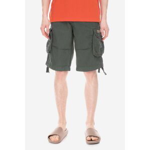 Bavlněné šortky Alpha Industries Jet Short zelená barva, 191200.353-green