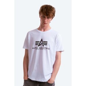 Bavlněné tričko Alpha Industries Rainbow Reflective bílá barva, s potiskem, 100501RR.09-white