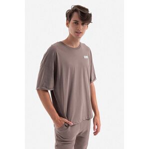 Bavlněné tričko Alpha Industries šedá barva, 118532.628-grey