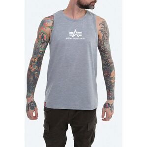 Bavlněné tričko Alpha Industries Basic Tank 126566 17 šedá barva, 126566.17-grey