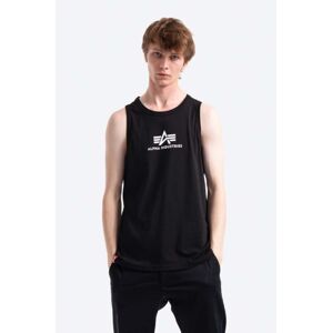 Bavlněné tričko Alpha Industries černá barva, 126566.03-black