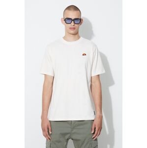 Bavlněné tričko Ellesse béžová barva, s potiskem, SHR17785-WHITE