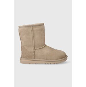 Dětské semišové sněhule UGG Classic II béžová barva