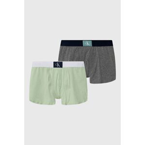 Dětské boxerky Calvin Klein Underwear 2-pack zelená barva