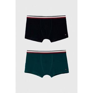 Dětské boxerky Tommy Hilfiger 2-pack zelená barva