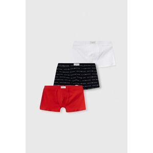 Dětské boxerky Tommy Hilfiger 3-pack červená barva