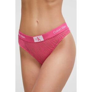 Tanga Calvin Klein Underwear růžová barva
