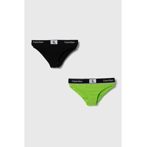 Dětské kalhotky Calvin Klein Underwear 2-pack zelená barva