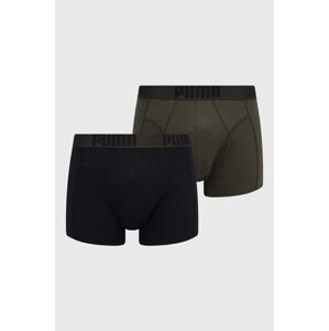 Boxerky Puma 2-pack pánské, zelená barva