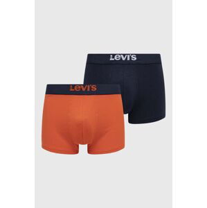 Boxerky Levi's 2-pack pánské, oranžová barva