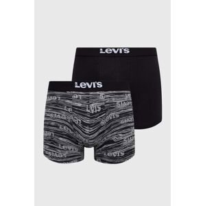 Boxerky Levi's 2-pack pánské, černá barva