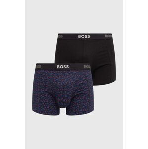 Boxerky BOSS 2-pack pánské, tmavomodrá barva