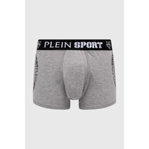 Boxerky PLEIN SPORT pánské, šedá barva