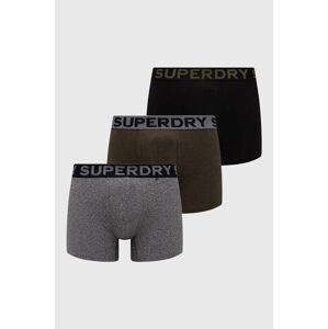 Boxerky Superdry 3-pack pánské, černá barva