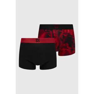 Boxerky HUGO 2-pack pánské, černá barva