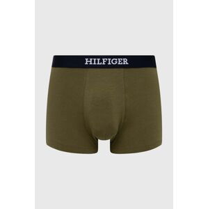 Boxerky Tommy Hilfiger pánské, zelená barva