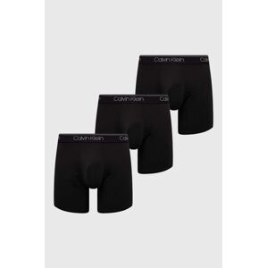 Boxerky Calvin Klein Underwear 3-pack pánské, černá barva