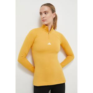 Tréninková mikina adidas Performance Techfit COLD.RDY žlutá barva