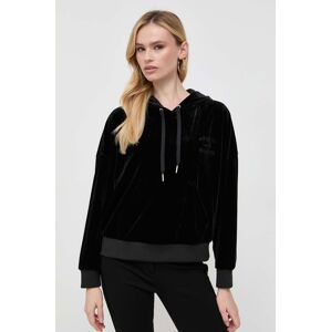 Mikina Armani Exchange dámská, černá barva, s kapucí, s aplikací