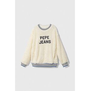 Dětská mikina Pepe Jeans béžová barva, s aplikací