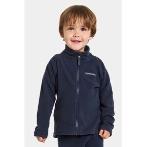 Dětská mikina Didriksons MONTE KIDS FULLZIP C tmavomodrá barva, hladká