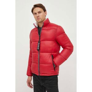 Bunda Karl Lagerfeld pánská, červená barva, zimní
