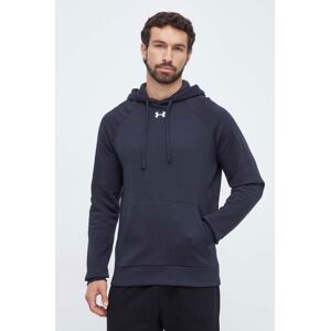 Mikina Under Armour pánská, černá barva, s kapucí, hladká