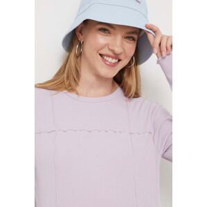 Tričko s dlouhým rukávem Vans fialová barva