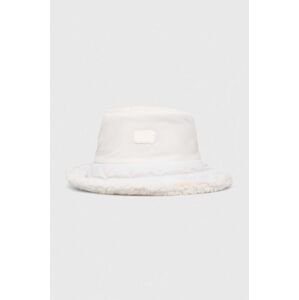 Oboustranný klobouk UGG bílá barva