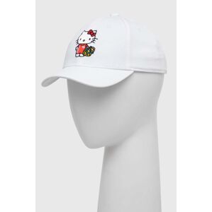 Dětská bavlněná kšiltovka adidas Originals x Hello Kitty bílá barva, s aplikací