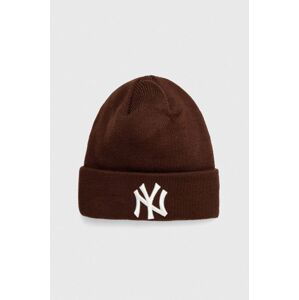 Čepice New Era hnědá barva, NEW YORK YANKEES