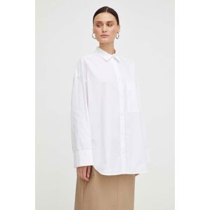 Košile By Malene Birger bílá barva, relaxed, s klasickým límcem