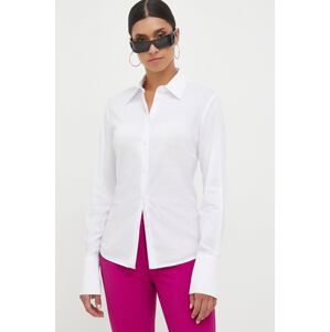 Košile Pinko dámská, bílá barva, regular, s klasickým límcem, 102164.Y817