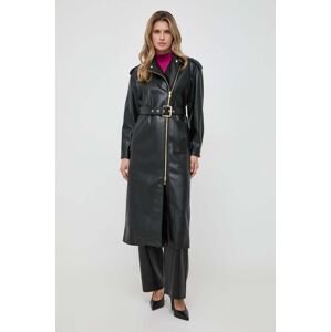 Kabát Pinko dámský, černá barva, přechodný, oversize